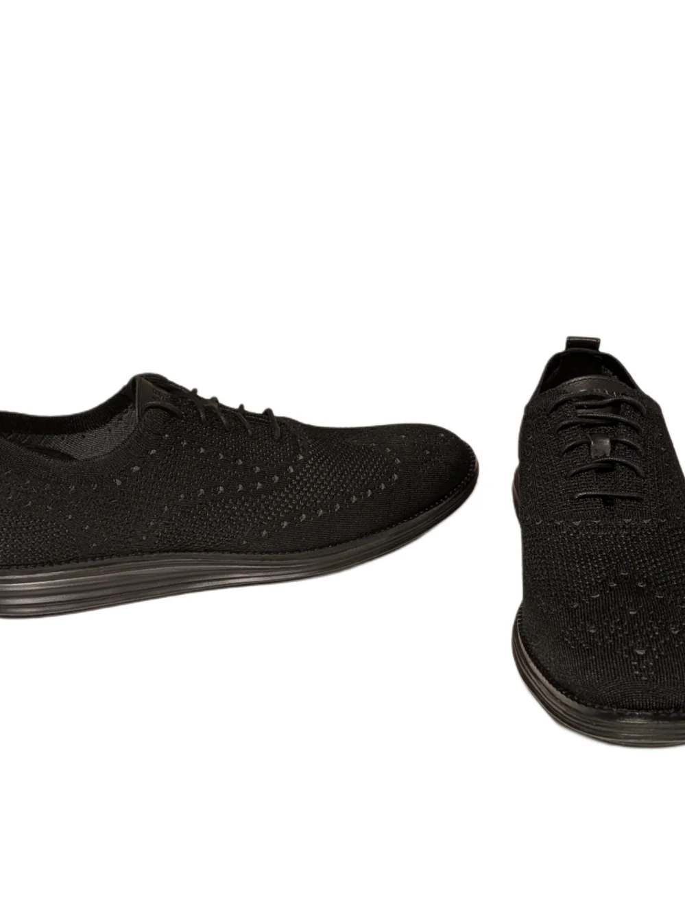 Cole Haan OriginalGrand Stitchlite Wingtip Oxford Mens 11.5M Black Knit Shoes